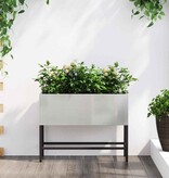 VidaXL Verhoogde Tuin Plantbak Zilver 60 x 26 x 45 cm Roestvrij staal