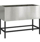 VidaXL Verhoogde Tuin Plantbak Zilver 60 x 26 x 45 cm Roestvrij staal