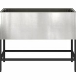 VidaXL Verhoogde Tuin Plantbak Zilver 60 x 26 x 45 cm Roestvrij staal