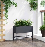 VidaXL Verhoogde Tuin Plantbak Antraciet 60 x 26 x 45 cm Staal