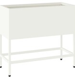 VidaXL Verhoogde Tuin Plantbak Wit 60 x 26 x 45 cm Staal