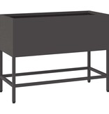 VidaXL Verhoogde Tuin Plantbak Zwart 60 x 26 x 45 cm Staal