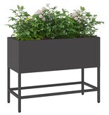 VidaXL Verhoogde Tuin Plantbak Zwart 60 x 26 x 45 cm Staal