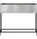 VidaXL Verhoogde Tuin Plantbak Zilver 100 x 26 x 82 cm