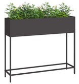 VidaXL Verhoogde Tuin Plantbak Zwart 100 x 26 x 82 cm Staal