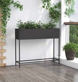 VidaXL Verhoogde Tuin Plantbak Zwart 100 x 26 x 82 cm Staal