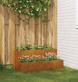 VidaXL Tuin Bloempot Roestig 100 x 60 x 45 cm Cortenstaal