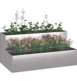 VidaXL Tuin Bloempot Zilver 100 x 60 x 45 cm Roestvrij staal
