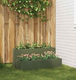 VidaXL Tuin Bloempot Olijf Groen 100 x 60 x 45 cm Koudgewalst staal