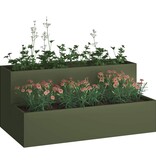 VidaXL Tuin Bloempot Olijf Groen 100 x 60 x 45 cm Koudgewalst staal