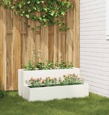 VidaXL Tuin Bloempot Wit 100 x 60 x 45 cm Koudgewalst staal