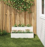 VidaXL Tuin Bloempot Wit 100 x 60 x 45 cm Koudgewalst staal