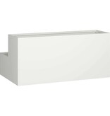 VidaXL Tuin Bloempot Wit 100 x 60 x 45 cm Koudgewalst staal