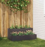 VidaXL Tuin Bloempot Zwart 100 x 60 x 45 cm Koudgewalst staal