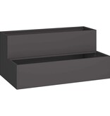 VidaXL Tuin Bloempot Zwart 100 x 60 x 45 cm Koudgewalst staal