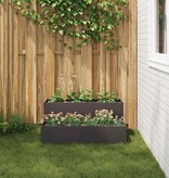 VidaXL Tuin Bloempot Zwart 100 x 60 x 45 cm Koudgewalst staal