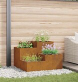 VidaXL Tuin Bloempot Roestig 100 x 100 x 60 cm Cortenstaal