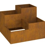 VidaXL Tuin Bloempot Roestig 100 x 100 x 60 cm Cortenstaal