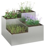 VidaXL Tuin Bloempot Zilver 100 x 100 x 60 cm Gegalvaniseerd staal