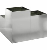 VidaXL Tuin Bloempot Zilver 100 x 100 x 60 cm Gegalvaniseerd staal