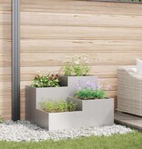 VidaXL Tuin Bloempot Zilver 100 x 100 x 60 cm Roestvrij staal