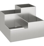 VidaXL Tuin Bloempot Zilver 100 x 100 x 60 cm Roestvrij staal