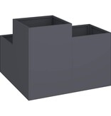 VidaXL Tuin Bloempot Antraciet 100 x 100 x 60 cm Staal