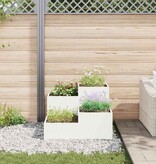 VidaXL Tuin Bloempot Wit 100 x 100 x 60 cm Staal