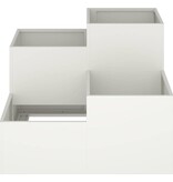 VidaXL Tuin Bloempot Wit 100 x 100 x 60 cm Staal