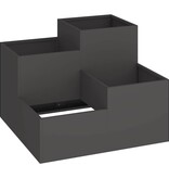 VidaXL Tuin Bloempot Zwart 100 x 100 x 60 cm Staal