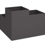 VidaXL Tuin Bloempot Zwart 100 x 100 x 60 cm Staal