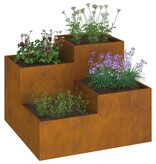 VidaXL Tuin Bloempot Roestig 80 x 80 x 60 cm Cortenstaal