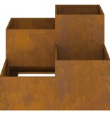 VidaXL Tuin Bloempot Roestig 80 x 80 x 60 cm Cortenstaal