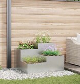VidaXL Tuin Bloempot Zilver 80 x 80 x 60 cm Gegalvaniseerd staal