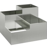 VidaXL Tuin Bloempot Zilver 80 x 80 x 60 cm Gegalvaniseerd staal