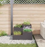 VidaXL Tuin Bloempot Zwart 80 x 80 x 60 cm Staal