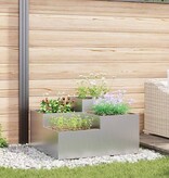 VidaXL Tuin Bloempot Zilver 100 x 100 x 48 cm Gegalvaniseerd staal