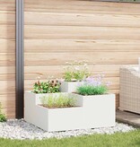 VidaXL Tuin Bloempot Wit 100 x 100 x 48 cm Staal