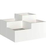 VidaXL Tuin Bloempot Wit 100 x 100 x 48 cm Staal