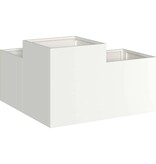 VidaXL Tuin Bloempot Wit 100 x 100 x 48 cm Staal