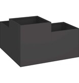 VidaXL Tuin Bloempot Zwart 100 x 100 x 48 cm Staal