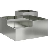VidaXL Tuin Bloempot Zilver 80 x 80 x 48 cm Gegalvaniseerd staal