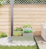 VidaXL Tuin Bloempot Zilver 80 x 80 x 48 cm Gegalvaniseerd staal