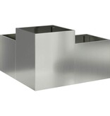 VidaXL Tuin Bloempot Zilver 80 x 80 x 48 cm Gegalvaniseerd staal