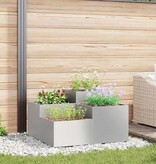 VidaXL Tuin Bloempot Zilver 80 x 80 x 48 cm Roestvrij staal