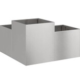 VidaXL Tuin Bloempot Zilver 80 x 80 x 48 cm Roestvrij staal