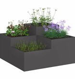 VidaXL Tuin Bloempot Zwart 80 x 80 x 48 cm Staal