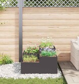 VidaXL Tuin Bloempot Zwart 80 x 80 x 48 cm Staal