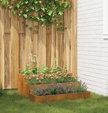 VidaXL Tuin Bloempot Roestig 90 x 90 x 35 cm Cortenstaal