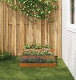 VidaXL Tuin Bloempot Roestig 90 x 90 x 35 cm Cortenstaal